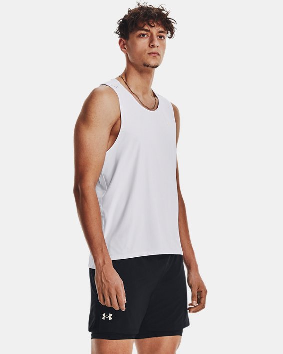 Camiseta sin mangas UA Iso-Chill Laser para hombre, White, pdpMainDesktop image number 0